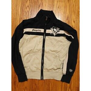 NHL Pittsburgh Penguins Men's Sweat Jacket Sz Medium Loge Collection Old Hockey